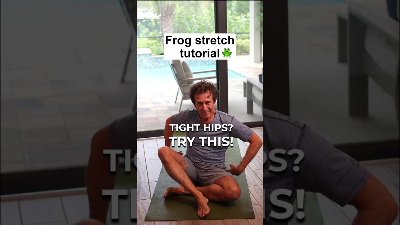 The frog stretch for tight hips shown lying face up, from Dr. Ivan Bracic, DC, of Novaré Injury Care and Rehab