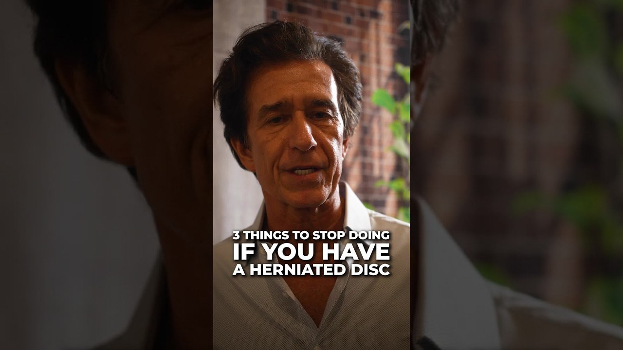 Dr. Ivan Bracic, DC, of Novaré Injury Care and Rehab explaining what not to do with a herniated disc
