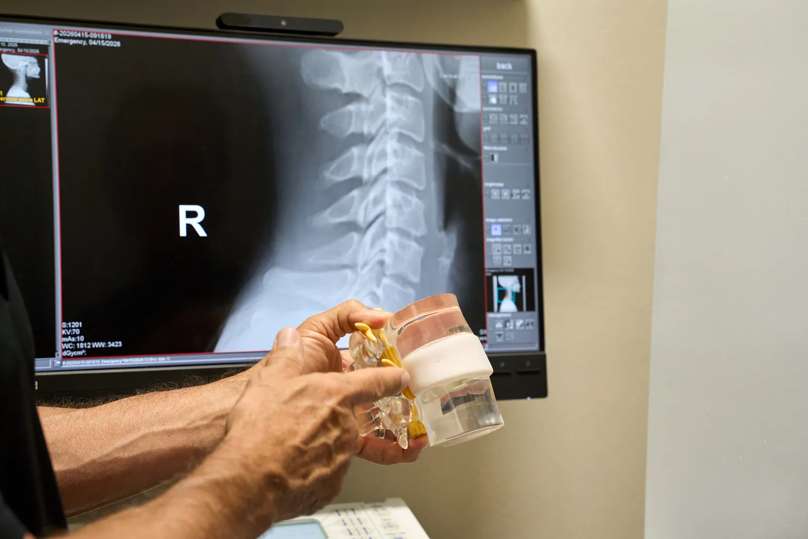 Dr. Ivan reviewing diagnostic imaging results